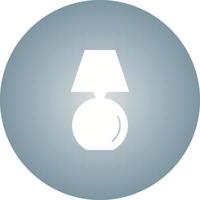icône de vecteur de glyphe de lampe de table unique