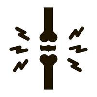illustration de glyphe vectoriel icône douleur articulaire