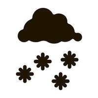 illustration de symbole vecteur icône météo neige