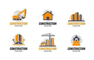 collection de logos de construction vecteur