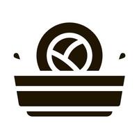 rouleau de sushi dans l'illustration vectorielle de glyphe d'icône de sauce vecteur