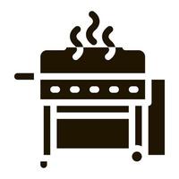 illustration de glyphe de vecteur d'icône d'équipement professionnel de barbecue