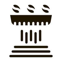 illustration de glyphe de vecteur d'icône de livraison de production de café