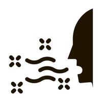 illustration de glyphe de vecteur icône bonne haleine