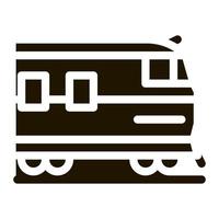 illustration de glyphe vectoriel icône train électrique de banlieue