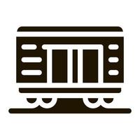 illustration de glyphe vectoriel icône wagon de fret