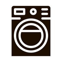 icône de signe de vecteur de machine à laver maison