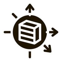 illustration de glyphe vectoriel icône de transposition de meubles