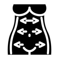 illustration de glyphe de vecteur d'icône de levage de corps