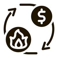 Vente d'approvisionnement en gaz pour l'illustration vectorielle de l'icône de l'argent vecteur