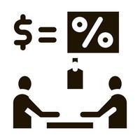 table de négociation intérêt et argent icône illustration vectorielle vecteur