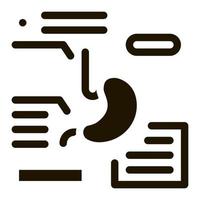 illustration de glyphe de vecteur d'icône d'analyse d'estomac