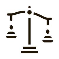 échelles d'emploi de la justice icône vecteur glyphe illustration