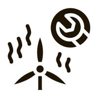 icône de réparation de moulin à vent illustration vectorielle de glyphe vecteur