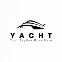 simple et unique yacht forme image graphique icône logo design abstrait concept vecteur stock. peut être utilisé comme identité d'entreprise liée à l'expédition ou au voyage