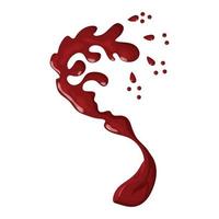 éclaboussure d'illustration de wine.vector rouge isolé sur fond blanc. vecteur