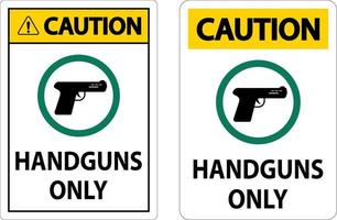 attention armes à feu autorisées signe armes de poing seulement vecteur