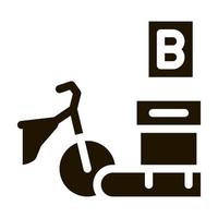point de livraison services de partage de vélos icône vecteur illustration de glyphe