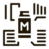 lait structure icône vecteur glyphe illustration