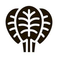 feuilles d'épinards icône illustration vectorielle de glyphe vecteur