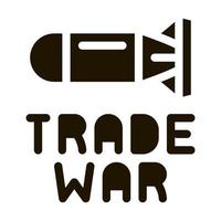 illustration de glyphe vectoriel icône guerre commerciale