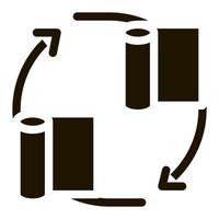 illustration de glyphe vectoriel icône de renouvellement de tapis
