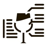 icône de structure de vin illustration de glyphe vectoriel
