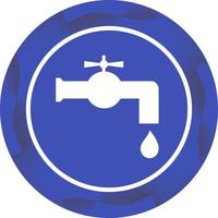 icône de glyphe de vecteur de robinet d'eau unique