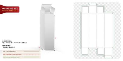 illustration d'un concept de boîte d'emballage découpé à l'emporte-pièce avec des images visuelles 3d pour le lait, le jus, les aliments, les boulangeries, les conceptions uniques de compartiments de produits, le porte-paquet conceptuel minimaliste, les sacs de colis vecteur