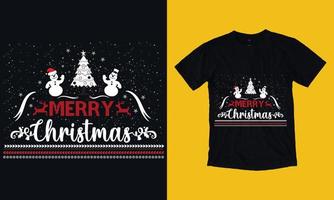 conception de t-shirt de noël vecteur