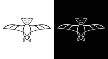 icône de chauve-souris animale nocturne. vecteur modifiable. illustration de logo de symbole.