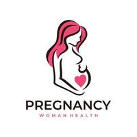 grossesse femme enceinte logo maternel vecteur icône illustration