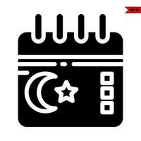 illustration de l'icône de glyphe de calendrier vecteur