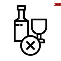 illustration de l'icône de la ligne de boisson vecteur