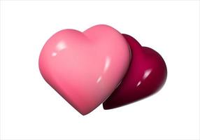 Jouet en forme de coeur rouge dessin animé 3d. convient à la décoration de la Saint-Valentin et de la fête des mères. vecteur