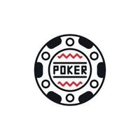 concept de vecteur de puce de jeu de casino de poker icône créative solide