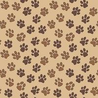 motif marron avec des empreintes de pattes de chien ou de chat vecteur fond transparent