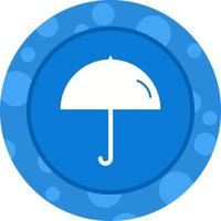 icône de glyphe de vecteur de parapluie unique