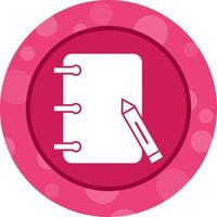 icône de glyphe de vecteur papier et crayons unique