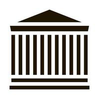 colonnes grecques bâtiment icône vecteur glyphe illustration