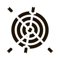 illustration de glyphe de vecteur icône fléchettes