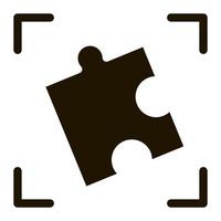 illustration de glyphe de vecteur d'icône d'élément de puzzle