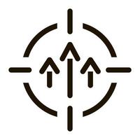 illustration de glyphe vectoriel icône objectifs personnels