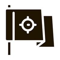 icône de drapeau de destination illustration vectorielle de glyphe vecteur