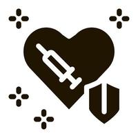 icône d'injection de réparation cardiaque illustration vectorielle de glyphe vecteur