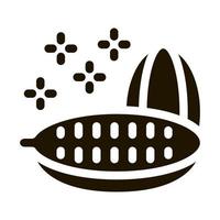illustration de glyphe de vecteur d'icône de fruit de cacao