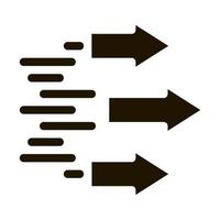 flèches de vitesse icône vecteur glyphe illustration