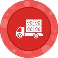 icône de vecteur de camion chargé