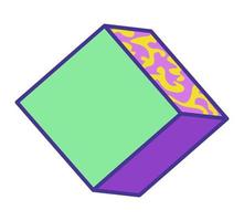 illusion d'optique cube coloré, forme géométrique vecteur