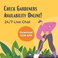 entretien du jardin et soin des plantes, services vecteur